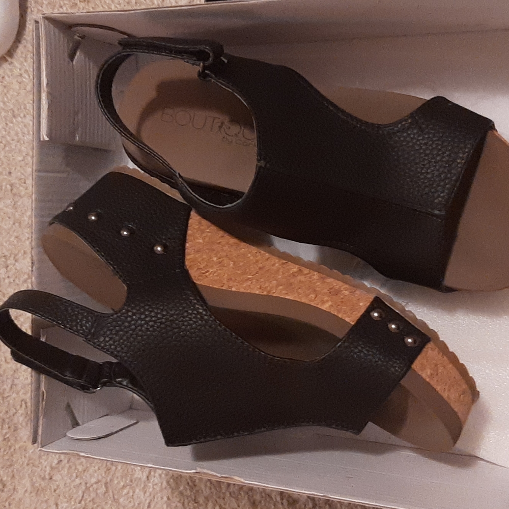 Black platform shoes